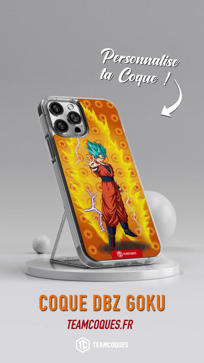 Vidéo Coque design DRAGON BALL - SON GOKU 09 SUPER SAIYAN BLEU - TEAMCOQUES