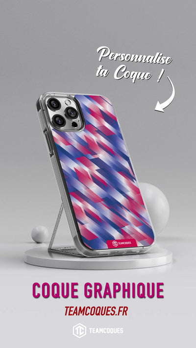 Vidéo Coque design GRAPHIQUE 01 TRICOLORE ROSE - TEAMCOQUES