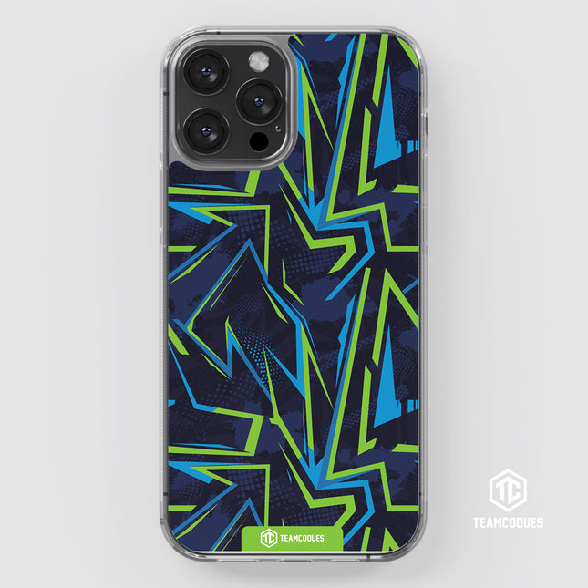 Coque design GRAPHIQUE 02 BLEU VERT - TEAMCOQUES
