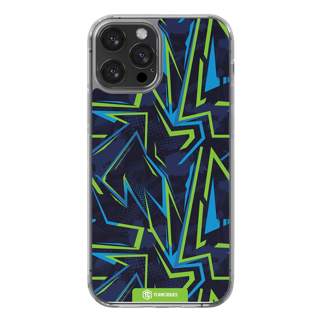 Coque design GRAPHIQUE 02 BLEU VERT - TEAMCOQUES