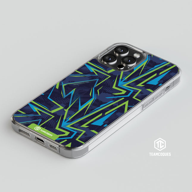 Coque design GRAPHIQUE 02 BLEU VERT - TEAMCOQUES