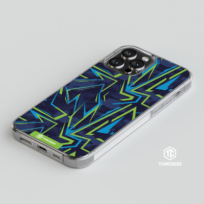 Coque design GRAPHIQUE 02 BLEU VERT - TEAMCOQUES