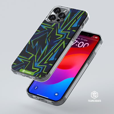 Coque design GRAPHIQUE 02 BLEU VERT - TEAMCOQUES
