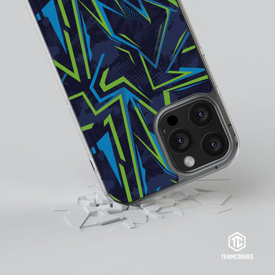 Coque design GRAPHIQUE 02 BLEU VERT - TEAMCOQUES