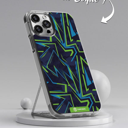 Vidéo Coque design GRAPHIQUE 02 BLEU VERT - TEAMCOQUES