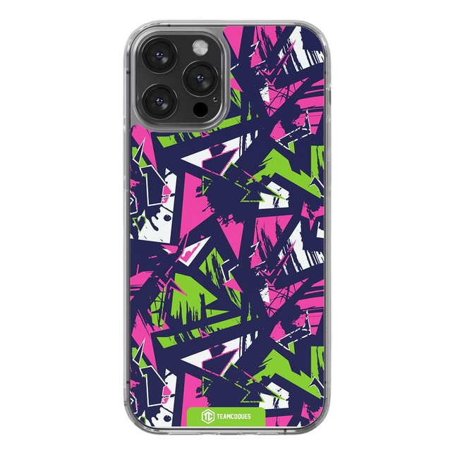 Coque design GRAPHIQUE 03 VIOLET VERT - TEAMCOQUES