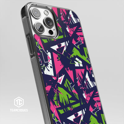 Coque design GRAPHIQUE 03 VIOLET VERT - TEAMCOQUES