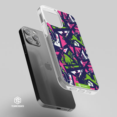 Coque design GRAPHIQUE 03 VIOLET VERT - TEAMCOQUES