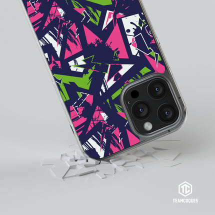 Coque design GRAPHIQUE 03 VIOLET VERT - TEAMCOQUES