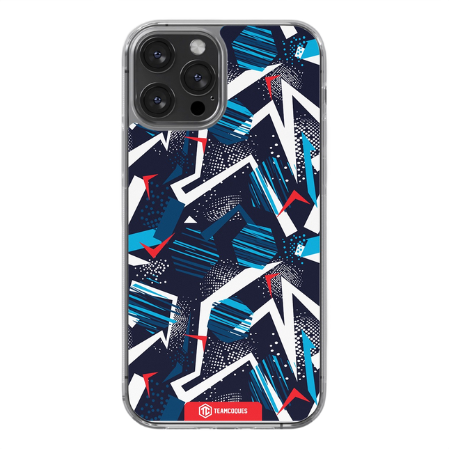 Coque design GRAPHIQUE 04 TRICOLORE BLEU - TEAMCOQUES