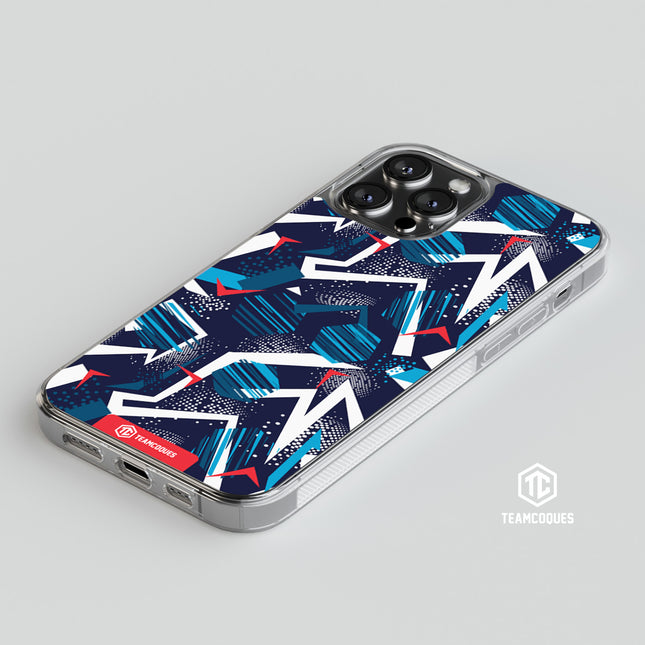 Coque design GRAPHIQUE 04 TRICOLORE BLEU - TEAMCOQUES