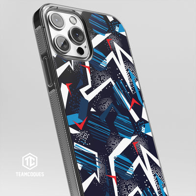 Coque design GRAPHIQUE 04 TRICOLORE BLEU - TEAMCOQUES