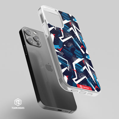 Coque design GRAPHIQUE 04 TRICOLORE BLEU - TEAMCOQUES