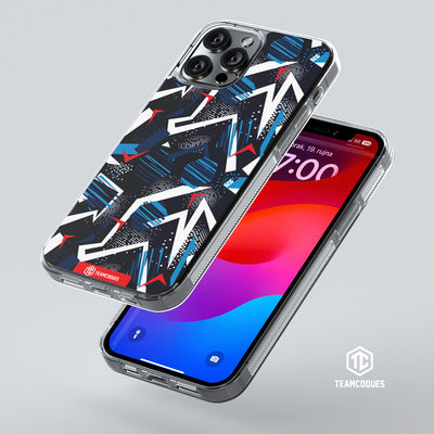 Coque design GRAPHIQUE 04 TRICOLORE BLEU - TEAMCOQUES