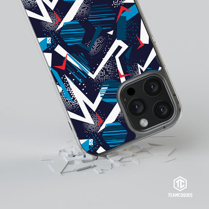Coque design GRAPHIQUE 04 TRICOLORE BLEU - TEAMCOQUES