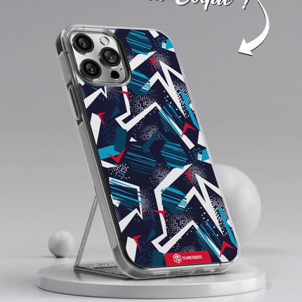 Vidéo Coque design GRAPHIQUE 04 TRICOLORE BLEU - TEAMCOQUES