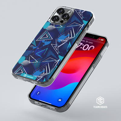 Coque design GRAPHIQUE 05 BLEU MARINE CIEL - TEAMCOQUES