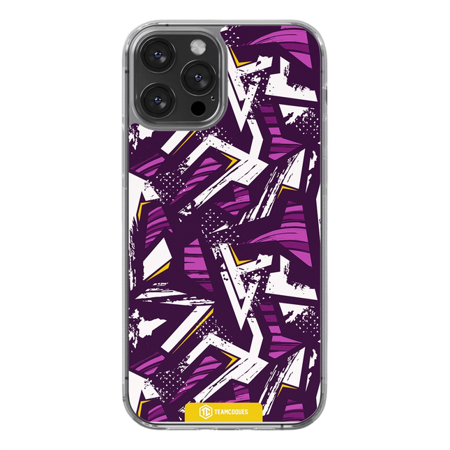 Coque design GRAPHIQUE 06 VIOLET ORANGE - TEAMCOQUES