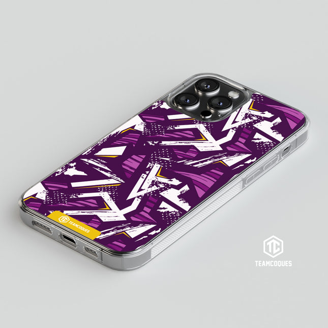 Coque design GRAPHIQUE 06 VIOLET ORANGE - TEAMCOQUES
