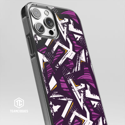 Coque design GRAPHIQUE 06 VIOLET ORANGE - TEAMCOQUES