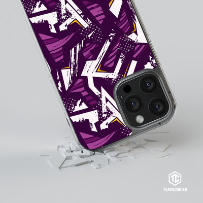 Coque design GRAPHIQUE 06 VIOLET ORANGE - TEAMCOQUES
