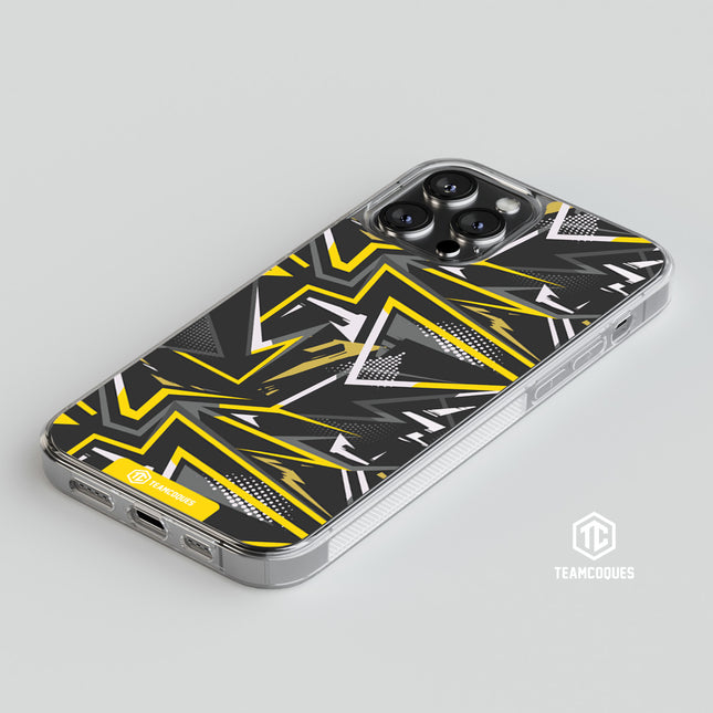Coque design GRAPHIQUE 07 NOIR JAUNE - TEAMCOQUES