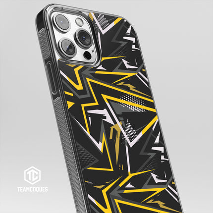 Coque design GRAPHIQUE 07 NOIR JAUNE - TEAMCOQUES