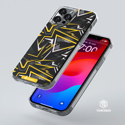 Coque design GRAPHIQUE 07 NOIR JAUNE - TEAMCOQUES