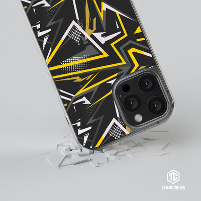 Coque design GRAPHIQUE 07 NOIR JAUNE - TEAMCOQUES