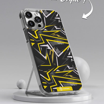 Vidéo Coque design GRAPHIQUE 07 NOIR JAUNE - TEAMCOQUES