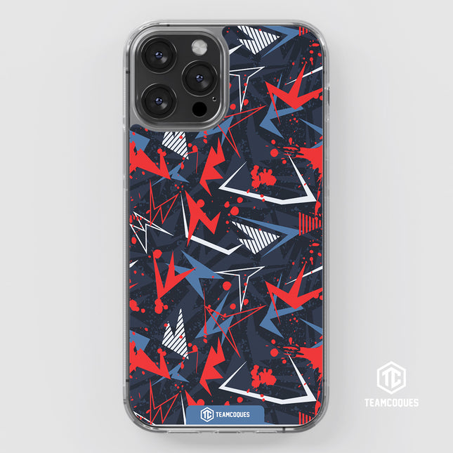 Coque design GRAPHIQUE 08 ROUGE GRIS - TEAMCOQUES