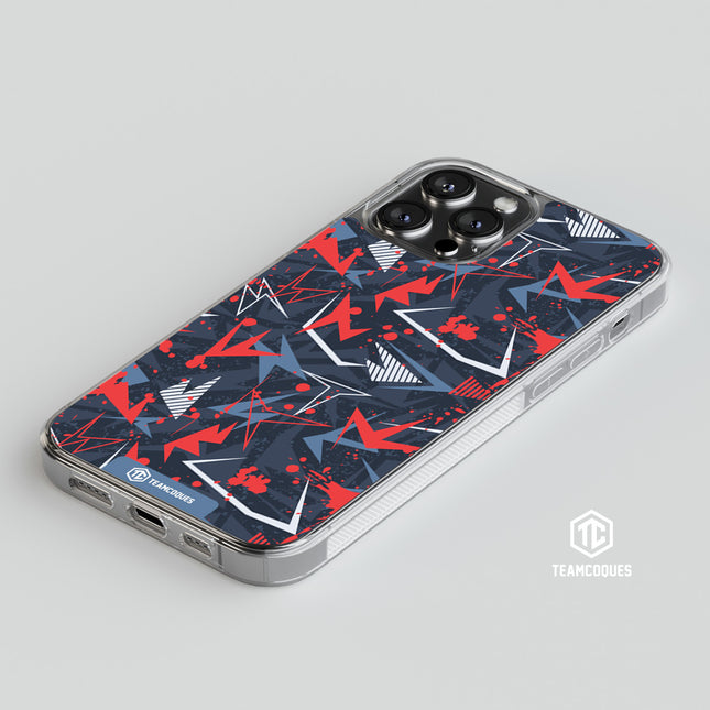 Coque design GRAPHIQUE 08 ROUGE GRIS - TEAMCOQUES