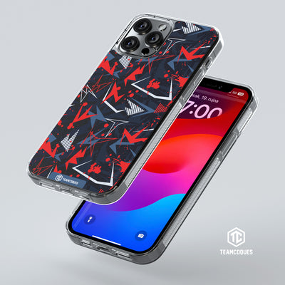 Coque design GRAPHIQUE 08 ROUGE GRIS - TEAMCOQUES