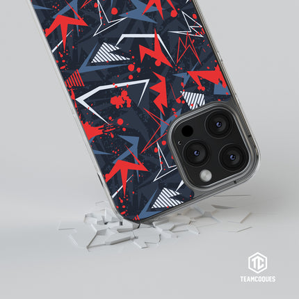 Coque design GRAPHIQUE 08 ROUGE GRIS - TEAMCOQUES