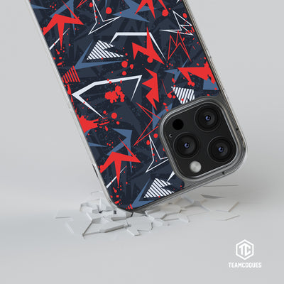 Coque design GRAPHIQUE 08 ROUGE GRIS - TEAMCOQUES