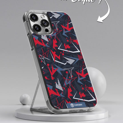 Vidéo Coque design GRAPHIQUE 08 ROUGE GRIS - TEAMCOQUES