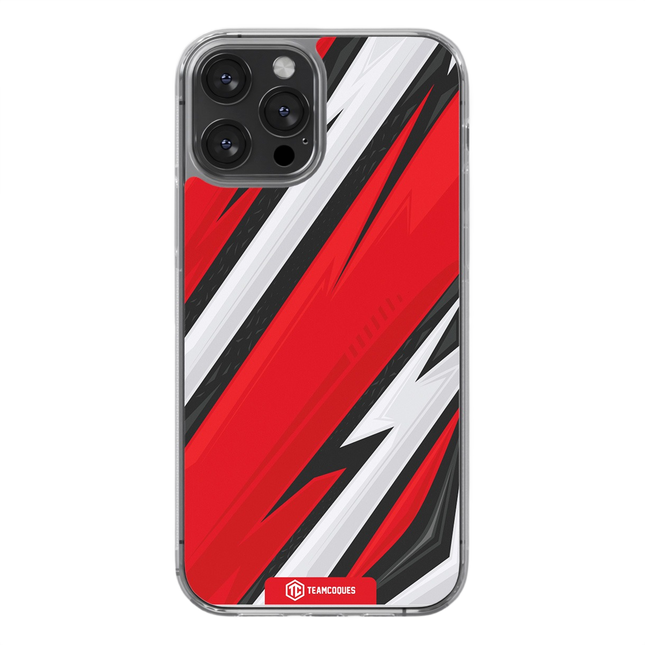 Coque design GRAPHIQUE 09 ROUGE BLANC - TEAMCOQUES