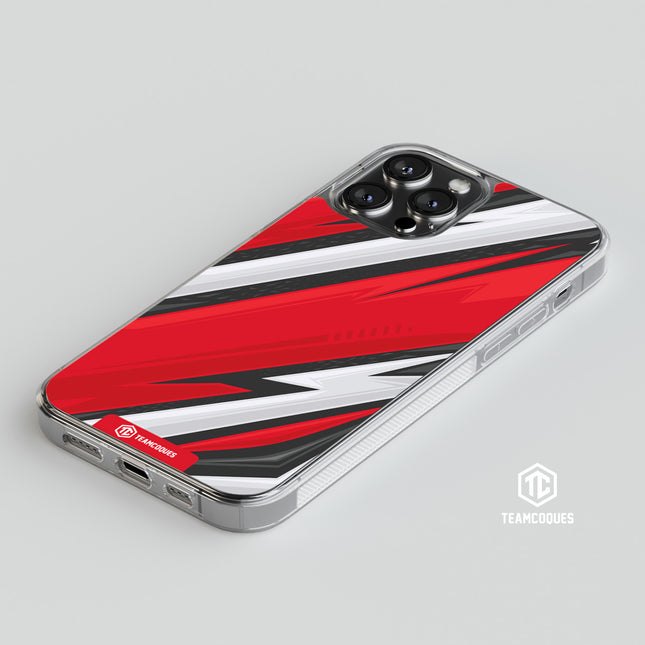 Coque design GRAPHIQUE 09 ROUGE BLANC - TEAMCOQUES