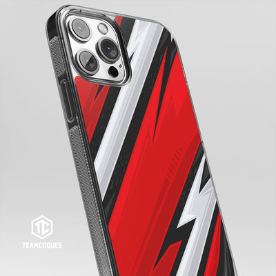 Coque design GRAPHIQUE 09 ROUGE BLANC - TEAMCOQUES