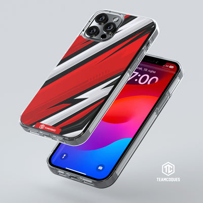 Coque design GRAPHIQUE 09 ROUGE BLANC - TEAMCOQUES