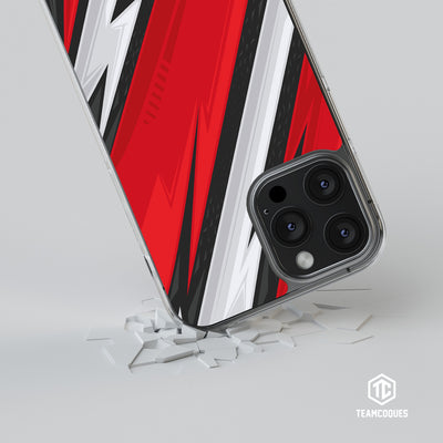 Coque design GRAPHIQUE 09 ROUGE BLANC - TEAMCOQUES