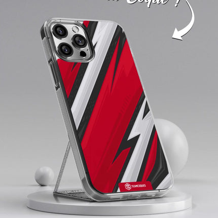 Vidéo Coque design GRAPHIQUE 09 ROUGE BLANC - TEAMCOQUES
