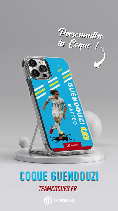 Vidéo Coque joueur MATTEO GUENDOUZI MARSEILLE OM - TEAMCOQUES