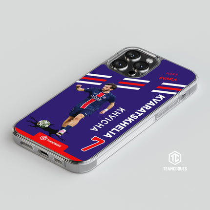 Coque joueur KHVICHA KVARATSKHELIA KVARA PARIS PSG - TEAMCOQUES
