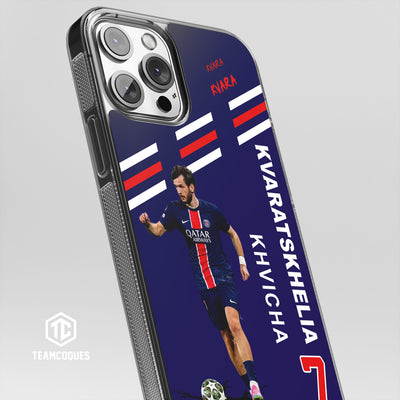Coque joueur KHVICHA KVARATSKHELIA KVARA PARIS PSG - TEAMCOQUES