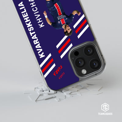 Coque joueur KHVICHA KVARATSKHELIA KVARA PARIS PSG - TEAMCOQUES