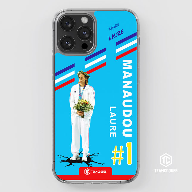 Coque joueur LAURE MANAUDOU NATATION JO - TEAMCOQUES