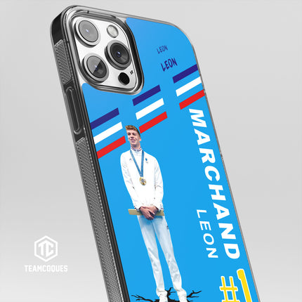 Coque joueur LEON MARCHAND NATATION JO - TEAMCOQUES