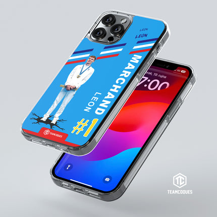 Coque joueur LEON MARCHAND NATATION JO - TEAMCOQUES