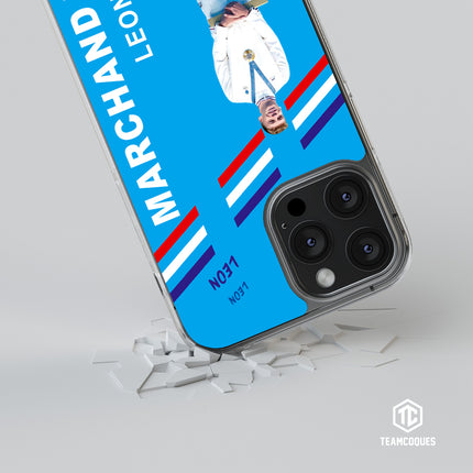Coque joueur LEON MARCHAND NATATION JO - TEAMCOQUES